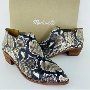 Madewell Snake-Embossed Leather Chelsea Ankle Boot